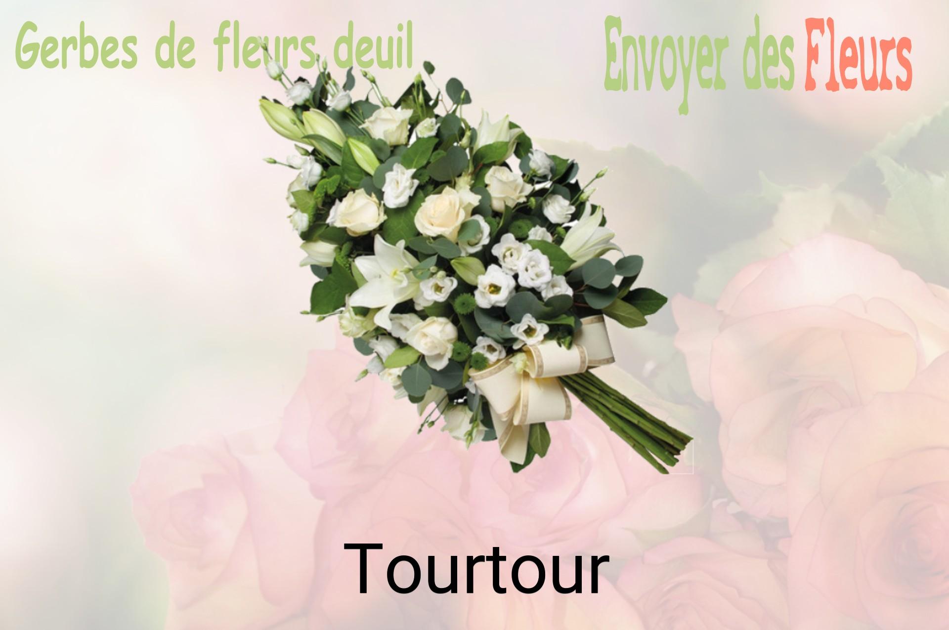 Gerbe de fleurs de deuil livrée à Tourtour
